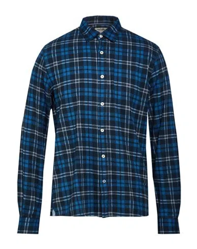 Fred Mello Man Shirt Blue Size L Cotton
