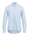 Fred Mello Man Shirt Light Blue Size Xxl Cotton, Linen