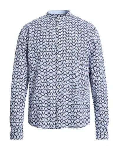 Fred Mello Man Shirt Midnight Blue Size M Cotton