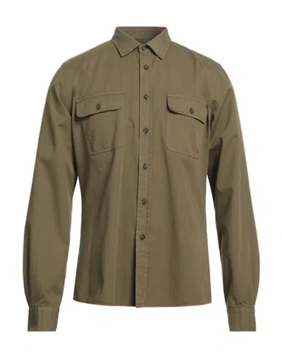 Fred Mello Man Shirt Military Green Size L Cotton