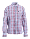 Fred Mello Man Shirt Red Size Xl Cotton, Linen In Red