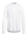 Fred Mello Man Shirt White Size Xl Cotton, Linen