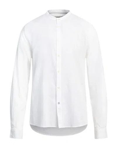 Fred Mello Man Shirt White Size Xl Cotton, Linen In White
