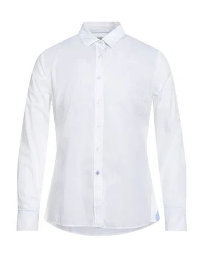 Fred Mello Man Shirt White Size L Cotton, Linen