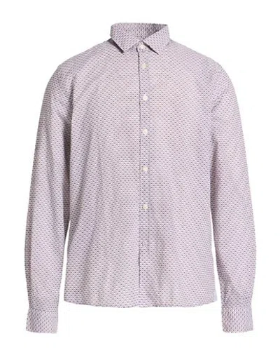 Fred Mello Man Shirt White Size Xxl Cotton In Purple