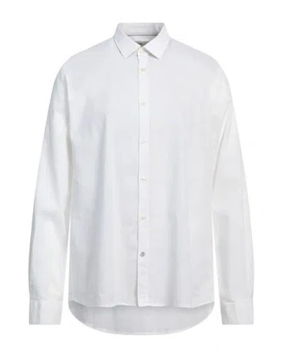Fred Mello Man Shirt White Size L Cotton, Linen In White