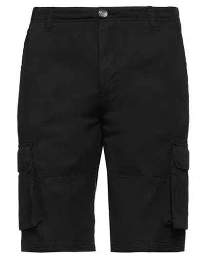 Fred Mello Man Shorts & Bermuda Shorts Black Size 34 Cotton