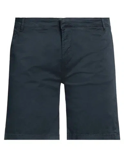 Fred Mello Man Shorts & Bermuda Shorts Midnight Blue Size 34 Cotton, Elastane