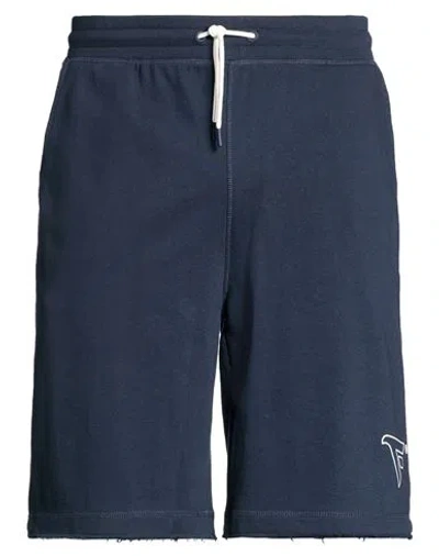 Fred Mello Man Shorts & Bermuda Shorts Midnight Blue Size Xxl Cotton, Polyester