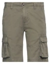 Fred Mello Man Shorts & Bermuda Shorts Military Green Size 30 Cotton In Gray