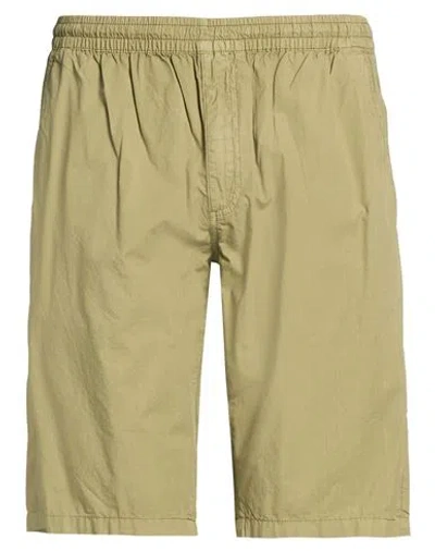 Fred Mello Man Shorts & Bermuda Shorts Military Green Size 32 Cotton