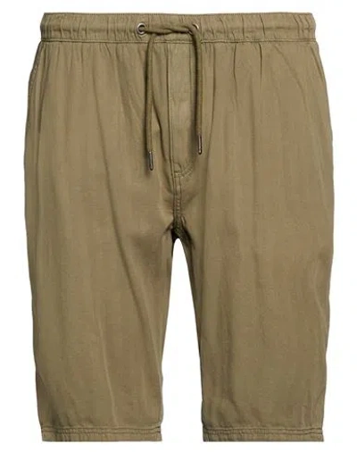 Fred Mello Man Shorts & Bermuda Shorts Military Green Size 38 Cotton