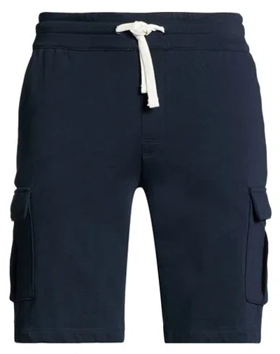 Fred Mello Man Shorts & Bermuda Shorts Navy Size M Cotton, Polyester In Blue