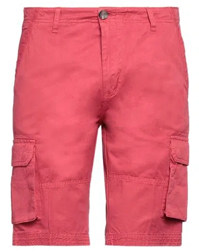 Fred Mello Man Shorts & Bermuda Shorts Red Size 33 Cotton