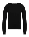 Fred Mello Man Sweater Black Size Xl Cotton, Wool In Black