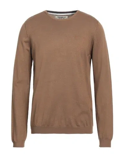 Fred Mello Man Sweater Camel Size Xxl Viscose, Polyamide In Beige