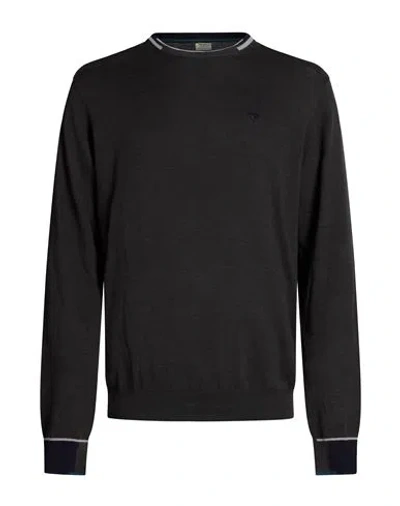 Fred Mello Man Sweater Charcoal Size M Cotton, Wool In Brown