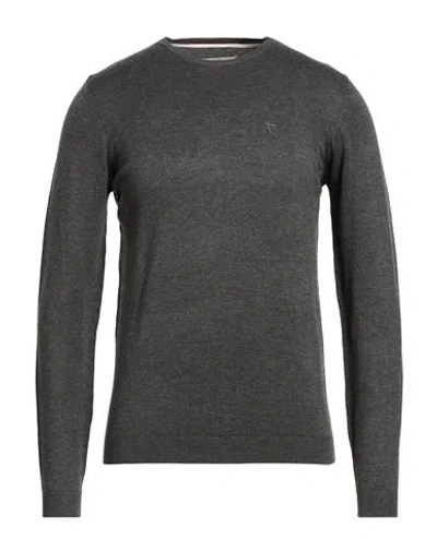 Fred Mello Man Sweater Charcoal Size S Viscose, Polyamide In Gray