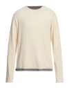 Fred Mello Man Sweater Cream Size Xl Cotton, Polyamide In Multi