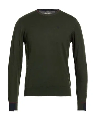 Fred Mello Man Sweater Dark Green Size 3xl Cotton, Wool