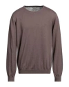 Fred Mello Man Sweater Taupe Size 3xl Cotton, Wool In Grey
