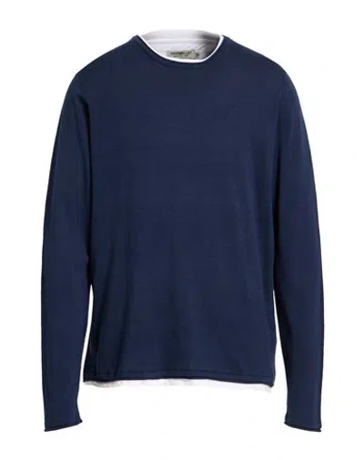 Fred Mello Man Sweater Midnight Blue Size Xl Cotton