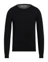 Fred Mello Man Sweater Navy Size Xxl Cotton, Wool In Navy Blue