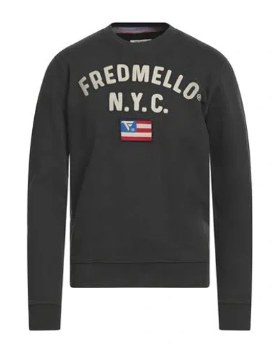 Fred Mello Man Sweatshirt Dark Green Size L Cotton