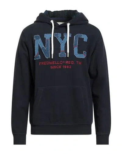 Fred Mello Man Sweatshirt Midnight Blue Size 3xl Cotton