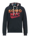 Fred Mello Man Sweatshirt Navy Blue Size L Cotton In Navy Blue