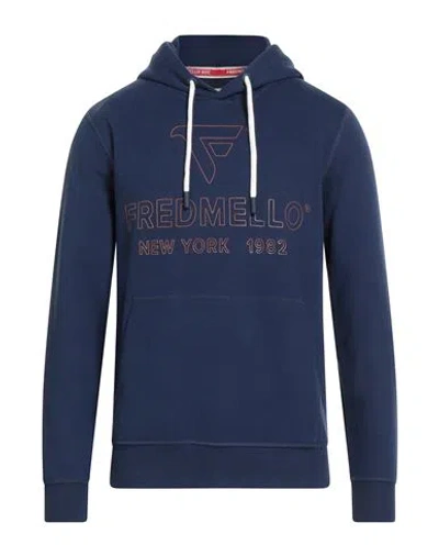 Fred Mello Man Sweatshirt Navy Size Xl Cotton