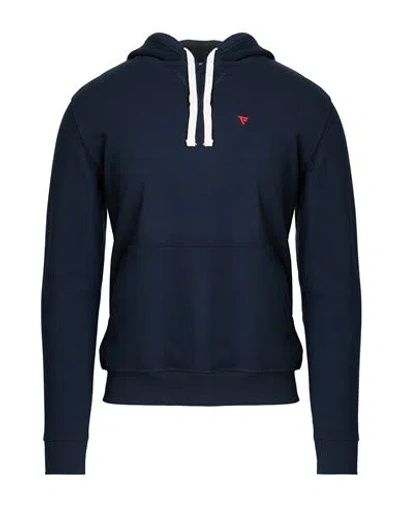 Fred Mello Man Sweatshirt Navy Size Xxl Cotton, Polyester In Blue