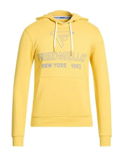 Fred Mello Man Sweatshirt Yellow Size M Cotton