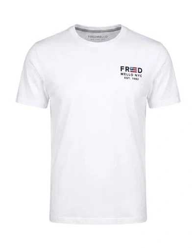 Fred Mello Man T-shirt White Size M Cotton