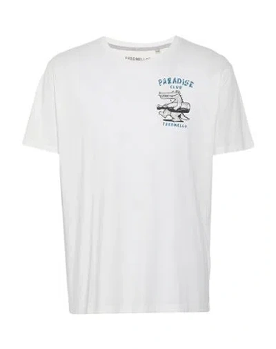 Fred Mello Man T-shirt White Size Xxl Cotton