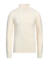 Fred Mello Man Turtleneck Cream Size Xxl Acrylic, Wool, Polyamide In White