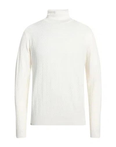 Fred Mello Man Turtleneck Cream Size Xxl Viscose, Polyamide In White