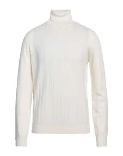 Fred Mello Man Turtleneck Ivory Size L Viscose, Polyamide