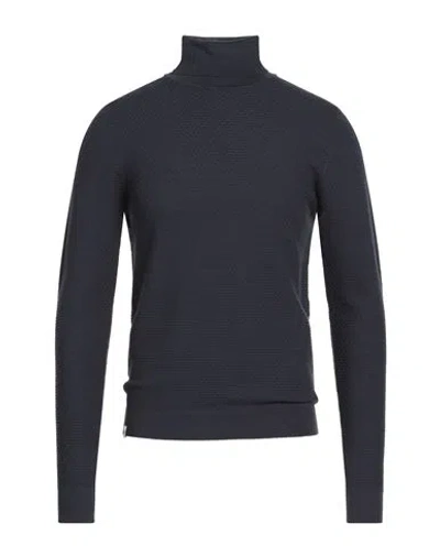 Fred Mello Man Turtleneck Midnight Blue Size Xxl Viscose, Polyamide