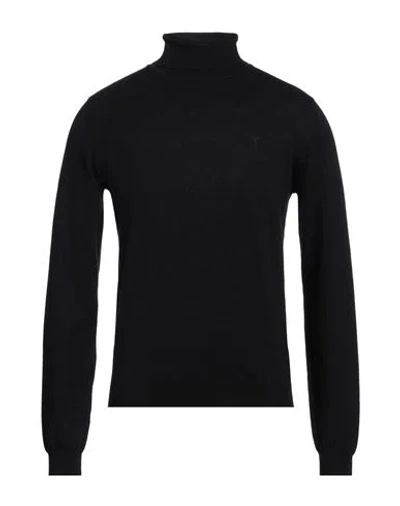Fred Mello Man Turtleneck Charcoal Size S Cotton, Wool In Grey