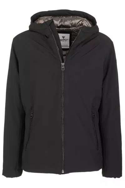 Fred Mello Sleek Hooded Men's Technical Jacket In Red