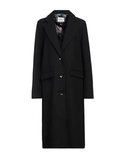 Fred Mello Woman Coat Black Size Xxl Wool, Polyester, Polyamide