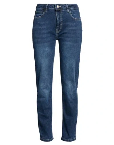 Fred Mello Woman Jeans Blue Size 34 Cotton, Elastane