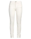 Fred Mello Woman Jeans White Size 29 Cotton, Elastane In Off White