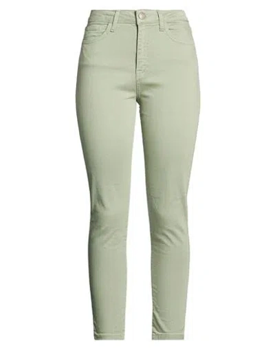 Fred Mello Woman Jeans Sage Green Size 32 Cotton, Elastane