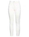 Fred Mello Woman Jeans White Size 29 Cotton, Elastane In White