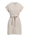 Fred Mello Woman Mini Dress Beige Size Xxl Cotton, Linen