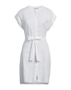 Fred Mello Woman Mini Dress White Size Xxl Cotton, Linen In White