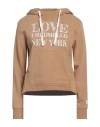 Fred Mello Woman Sweatshirt Camel Size Xl Cotton, Polyester In Beige