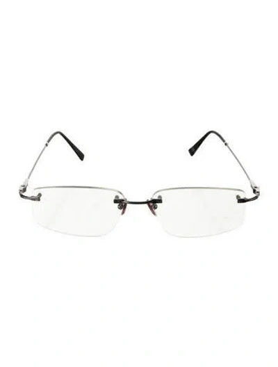 Pre-owned Fred Narrow Eyeglasses In Silver